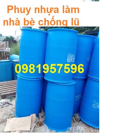Phuy nhựa làm nhà nổi chống lũ 2