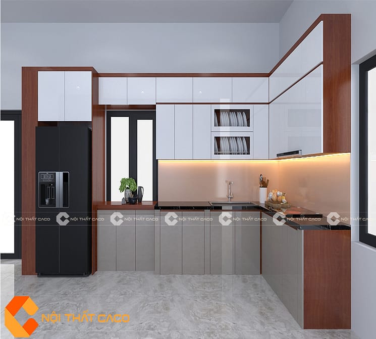 tu bep mdf phu acrylic an cuong tbm