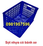 sọt nhựa có bánh xe 4