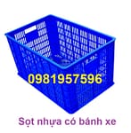 sọt nhựa có bánh xe