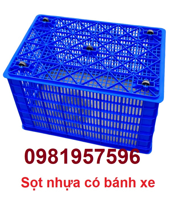 sọt nhựa có bánh xe 2